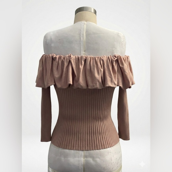 Jonathan Simkhai off shoulder knit top Size S NWOT - Picture 4 of 5